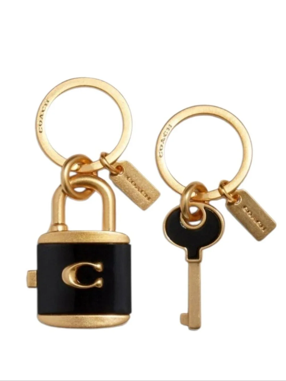 Coach Lock And Key Bag Charm Key Ring